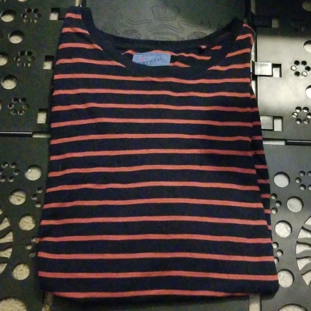 EUC Lucky Brand True Indigo Striped Tee